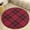 Flannel-3, variant on Red Colored Diamond Grid Round Area Rugs for Bedroom Living Room, 4FT Soft Indoor Circle Carpets, Carpet Home Decor Floor Mat
