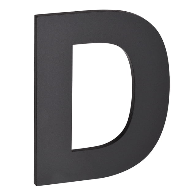Unique Bargains 2.48 Inch 3D Self-Adhesive House Letter D for Hotel Mailbox Address, Matte Black