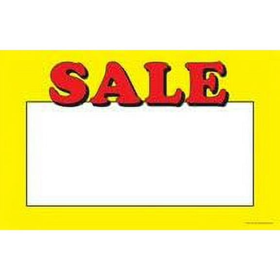 CYA201 Retail Price Signs Sale Price Cards Red & Yellow "Sale" Pack of 100 (7" x 11") Business Store Signs
