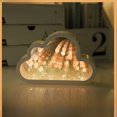 thumbnail image 1 of Espejo con forma de nube de tulipán creativo y hecho a mano, luz de noche, regalo práctico para novias, adornos de plástico hechos a mano, 1 of 5