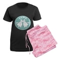 thumbnail image 5 of CafePress - Bride Sea Foam Wedding Bells Women's Dark Pajamas - Women's Short Sleeve Print T-Shirt and Pants Dark Cotton Pajama Set, 5 of 7
