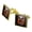 Gold, variant on Chrome Metal Flaming Skull Square Cufflink Set - Silver or Gold