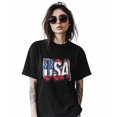 thumbnail image 2 of USA Flag Womens Tshirt Graphic Tees Cotton Crew Neck T-Shirts, Casual Short Sleeve Shirts for Women Teen Girl Patriotic, 2 of 3