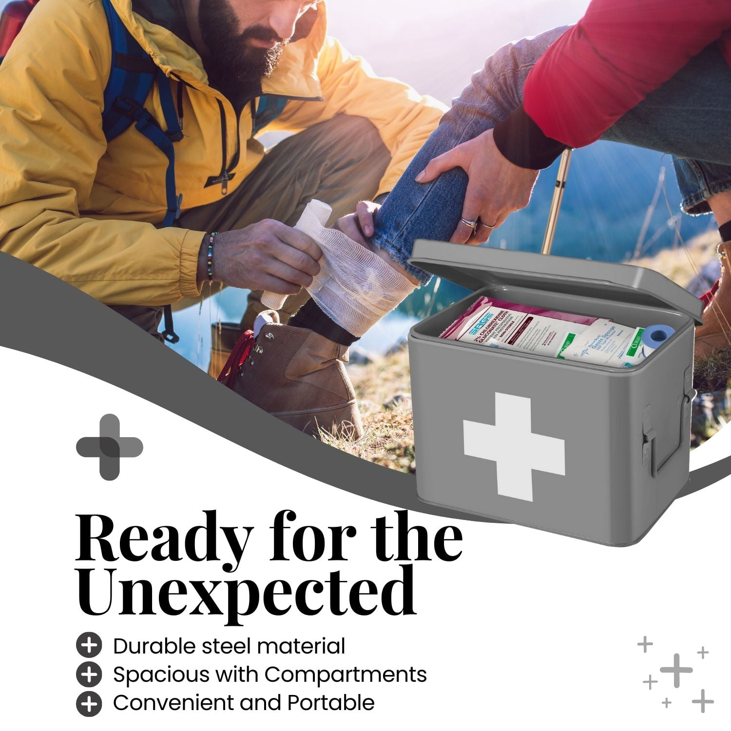  Parlynies First Aid Storage Box, Medicine Box, Plastic Clear  Storage Bin, 1 Pack : Home & Kitchen