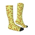 Daiia Sports Socks Floral Squirrel Printed Novelty Crew Socks for Men