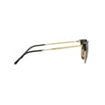 thumbnail image 5 of RAY-BAN RB4416 NEW CLUBMASTER Square-Round Shape Sunglasses Polished Black On Gold Frame | Green Lens 51mm, 5 of 6