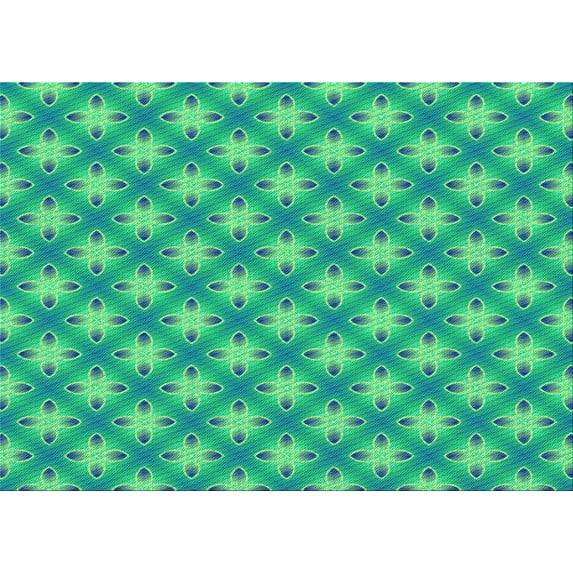 Ahgly Company Machine Washable Indoor Rectangle Transitional Spring Green Area Rugs, 5' x 8'