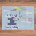 thumbnail image 6 of Ambesonne 1st Birthday Jigsaw Puzzle, in the Sky, Heirloom-Quality Fun Activity for Family Durable Cardboard, 1000 pcs, Sky Blue and Grey, 6 of 6