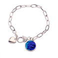 thumbnail image 1 of Pulsera de cadena de corazón Unbranded Flores Dark Blue joyería encanto, 1 of 3