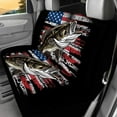 thumbnail image 4 of Qpednta Fish American Flag Car Seat Covers Full Set 4 Pack Easy to Install Front Seat Protector Auto Seat Rear Split Bench Cover Universal Automotive Seat Cover Accessories, 4 of 7