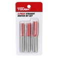 thumbnail image 2 of Hyper Tough 3 Piece Straight Router Bit Set, 2 of 10