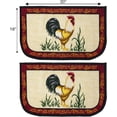 thumbnail image 2 of Kashi Home Kitchen Rug, Printed Area Rug, Durable Floor, Door Mat, Farmhouse Non-Slip Carpet Latex Backing Beautiful Design Dot Rooster 3pc Set (2 18x30 D Shape & 1 20x40), 2 of 5