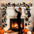 thumbnail image 4 of Halloween Pumpkin Garland 68 Inch Fall Leaf Decor For Mantle Staircase Porch Indoor Outdoor Autumn Thanksgiving Multicolor Party Decoration, 4 of 7