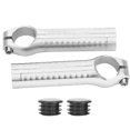 thumbnail image 1 of Handlebar Ends, Antiskid  Tight  Anodic Oxidation Grip Bike Handlebar Grips, Hard Hollow Design Cutting Process  For Bicycle Silver, 1 of 8
