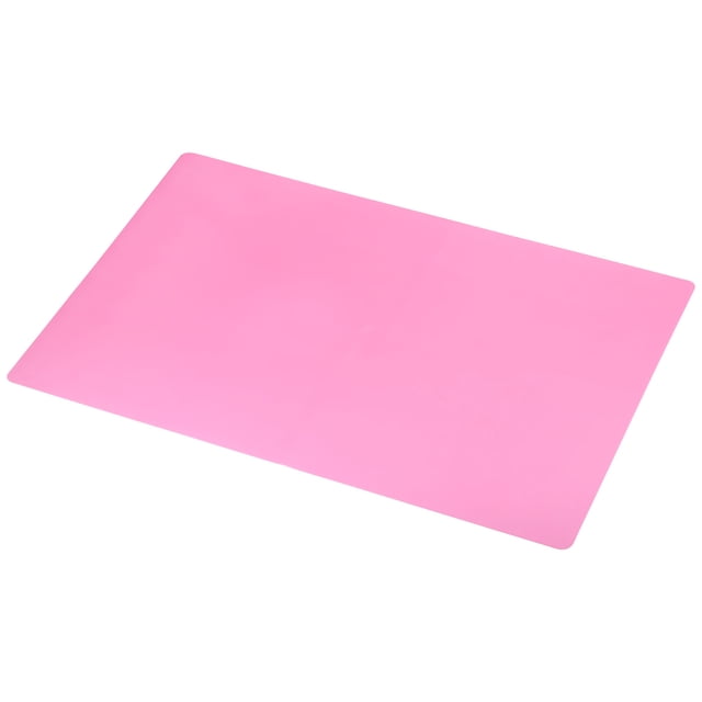 Uxcell 23.62'' x 15.75'' Alfombrilla de silicona para fundición de resina, hojas antideslizantes y antiadherentes, color rosa