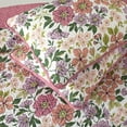 thumbnail image 4 of Nanshing Eira 3 Piece Floral Quilt Set , Pink , King Size , Microfiber Print, 4 of 4
