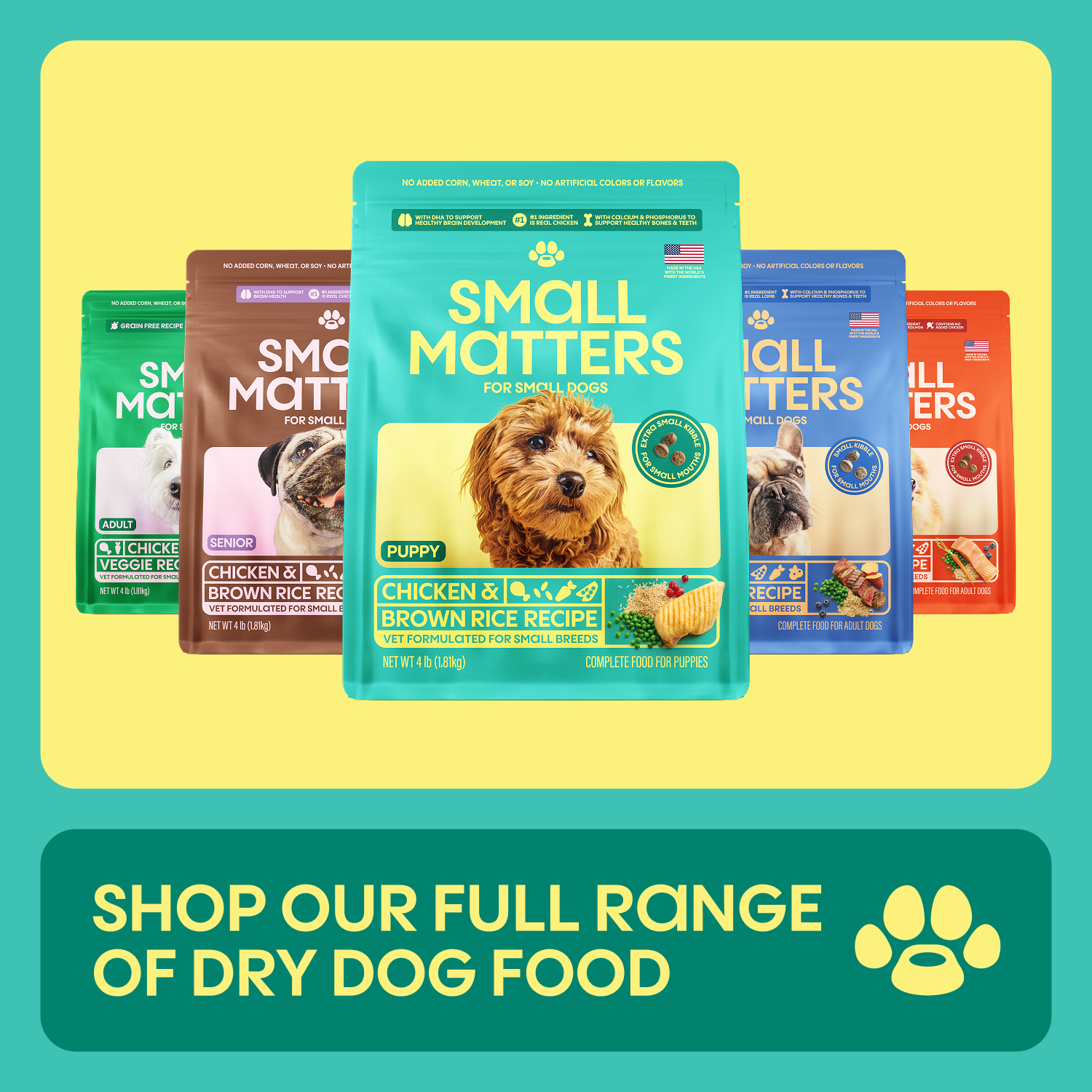 Small Matters Puppy Food for Small Dogs, Chicken & Brown Rice photo 8