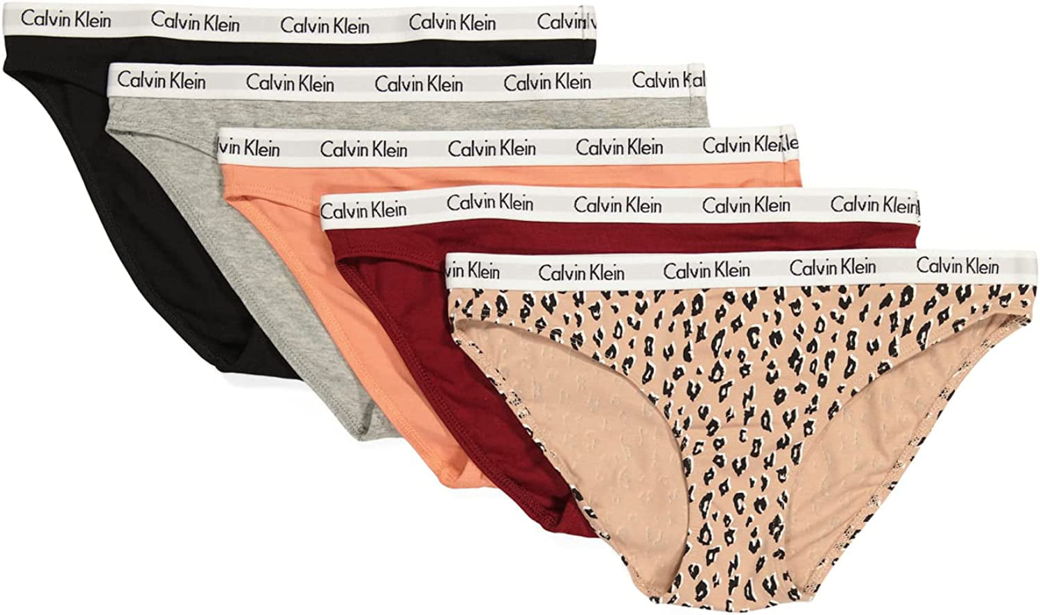 Calvin Klein Women`s Underwear Carousel Bikini 5 Pack,  Black(qp2135-250)/P_g, Large : : Clothing, Shoes & Accessories