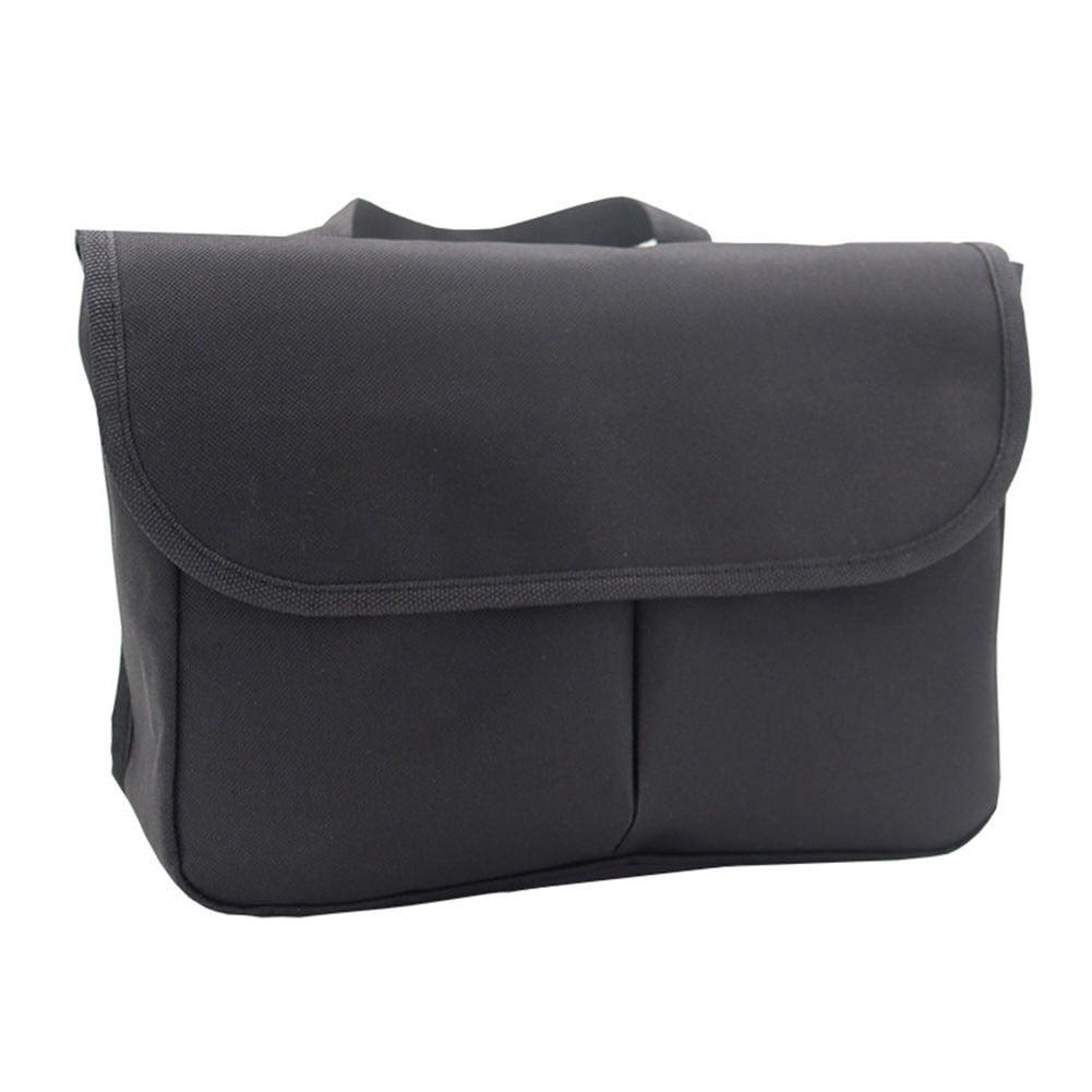 Oxford Fabric Walker Storage Bag Large Capacity Hanging Organizer for Wheelchair Mobility Aid with Multiple Pockets Waterproof(Black)