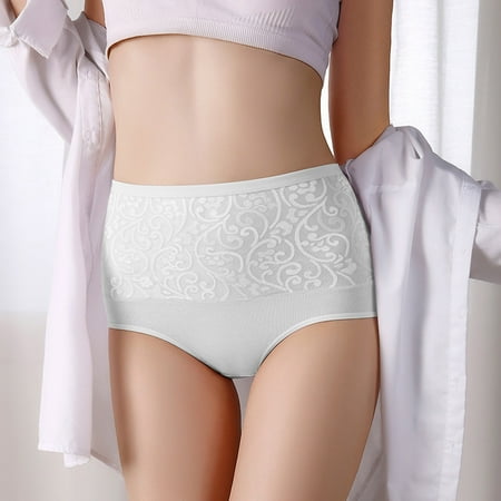 

uikmnh Women Panty High Waist Breathable Trigonometric Panties Female Underwear Body Shaping Soild CottonBriefs