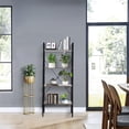 thumbnail image 4 of LuxenHome 4-Shelf 58.3" H x 23.62" W Wood and Metal Ladder Bookcase, 4 of 12
