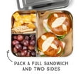 thumbnail image 2 of LunchBots Large Trio Stainless Steel Lunch Container -Three Section Design for Sandwich and Two Sides - Metal Bento Lunch Box - Eco-Friendly - Stainless Lid - Stainless Steel, 2 of 8