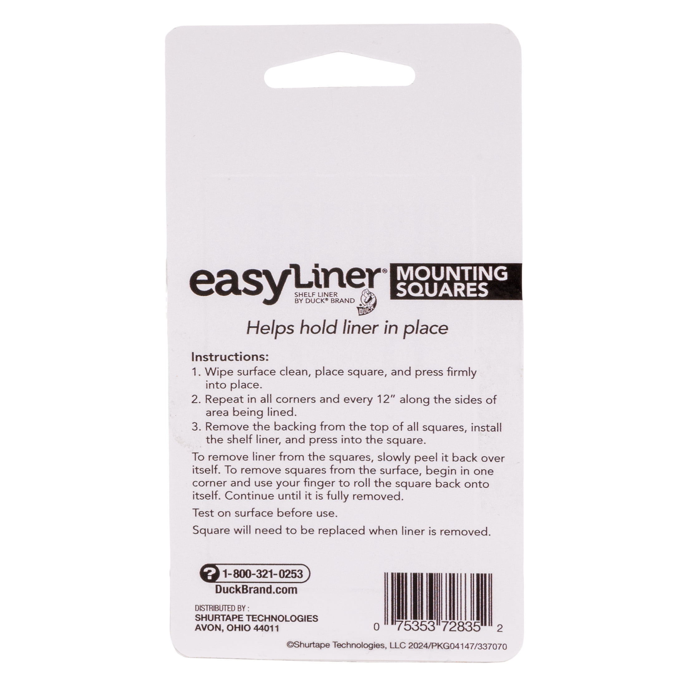 (6 pack) EasyLiner Mounting Squares for Drawers & Shelf Liner, White, 1 in. x .75 in., 70 Squares