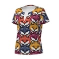 thumbnail image 2 of Naloa Fox Face Print T-Shirts Short Sleeve V Neck Tees for Women Fashion Tops Trendy Lightweight Soft Casual Summer Outfits Clothes, 2 of 5