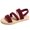 Wine, variant on XDDST Women Summer Sandals Spring New Flat Shoes Beach Sandals Soft Sole Large Size Women's Shoes