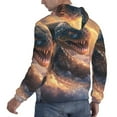 thumbnail image 6 of Honeii Mythical Serpent Mountain Sunrise Pattern Mens Hoodies Men's Loose Sleeve Sweatshirt,Pullover Hooded Sweatshirt for Men,Essentials Hoodie-4X-Large, 6 of 7