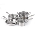 thumbnail image 1 of Garvee 10-Piece Tri-Ply Stainless Steel Cookware Set with Lids – Even Heat Distribution, PFOA-Free, Induction Compatible &amp; Oven-Safe – Includes Frying Pans, Saucepans &amp; Sauté Pan, 1 of 8