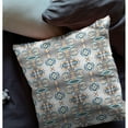 thumbnail image 3 of 20" X 20" Off White And Brown Broadcloth Floral Throw Pillow, 3 of 5