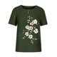 thumbnail image 3 of Camisas de Manga Corta para las Mujeres Blusas de Impresión Casual Botón Cuello Redondo, Top de Verano Ligero para el Día Y el Trabajo, 3 of 4