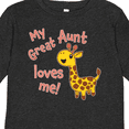 thumbnail image 4 of Inktastic My Great Aunt Loves Me- Cute Giraffe Boys or Girls Long Sleeve Toddler T-Shirt, 4 of 5
