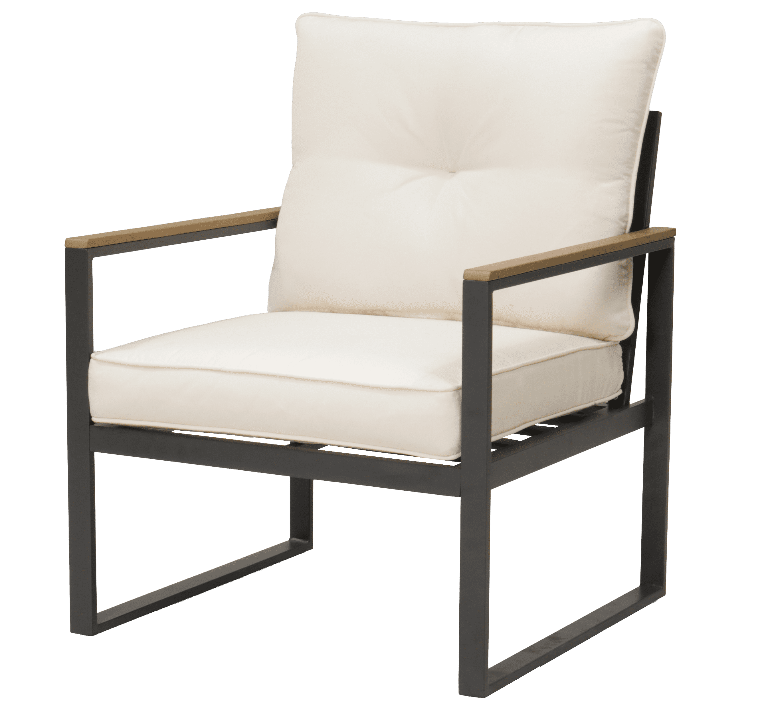 Oversized 5-Seater Steel Outdoor Patio Furniture Set, Metal Sectional Sofa with 4” Thick Cushions, WPC Coffee Table, Heavy Duty Conversation Set for Garden, Backyard & Deck