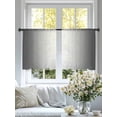 thumbnail image 4 of Grey Ombre Semi Sheer Window Curtains 45 Inches Long, Gray White Gradient Modern Abstract Art Rod Pocket Voile Silky Chiffon Curtain Light Filtering Drapes for Living Room, Kitchen, 52"x45", 2 Panels, 4 of 9
