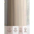 thumbnail image 6 of Beige Ombre Sheer Curtains 72 Inch Length 2 Panels Set for Living Room/Bedroom, Modern Gradient Abstract Art Semi Curtain Sheers Drapes Rod Pocket Curtains Window Treatment Set 52''x72''x2, 6 of 7