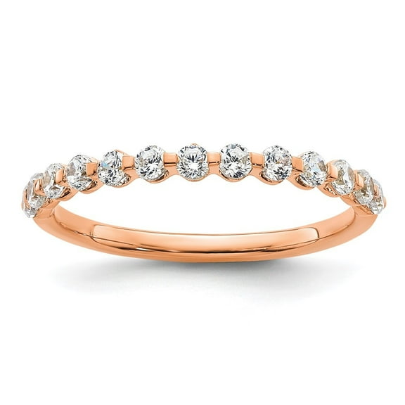 Auriga Fine Jewelry 14K Rose Gold Lab Grown Diamond Band for Women Size 7 (Carat: 0.5cttw, Clarity: SI2, Color: GH)
