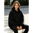 thumbnail image 5 of Women's Oversized Solid Hoodie, Casual Long Sleeve Pullover Hooded Sweatshirt with Kangaroo Pocket, Loose Fit Basic Daily Tops for Fall Winter, 5 of 6