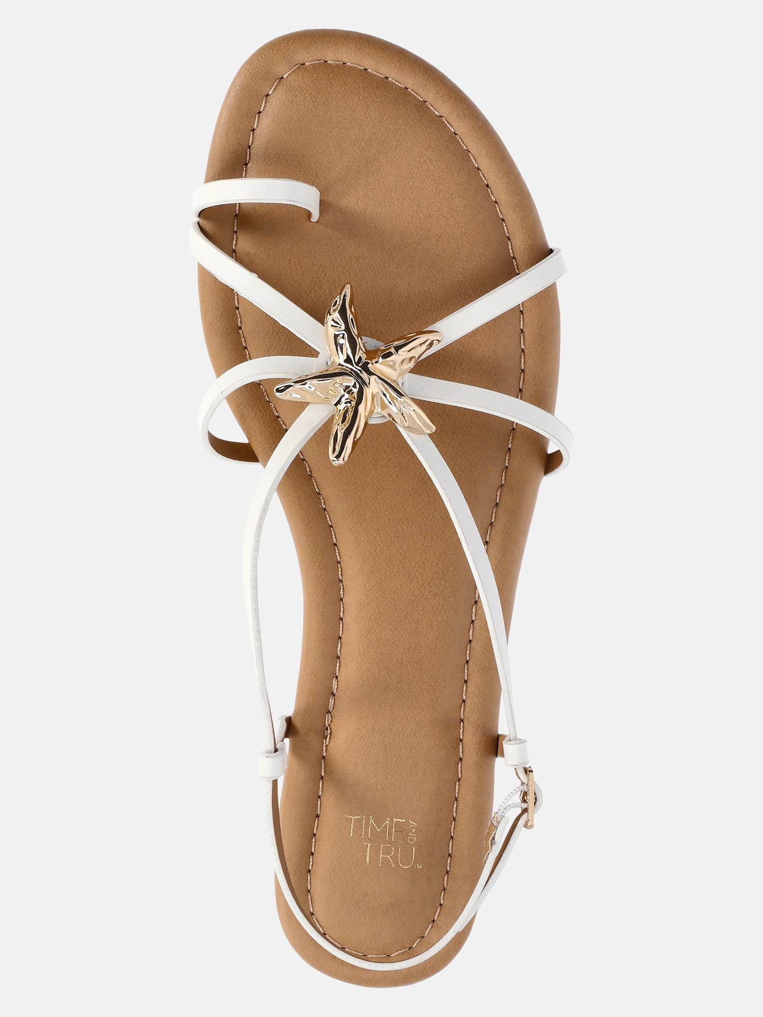 Time and Tru Women's Starfish Toe Loop Sandals
