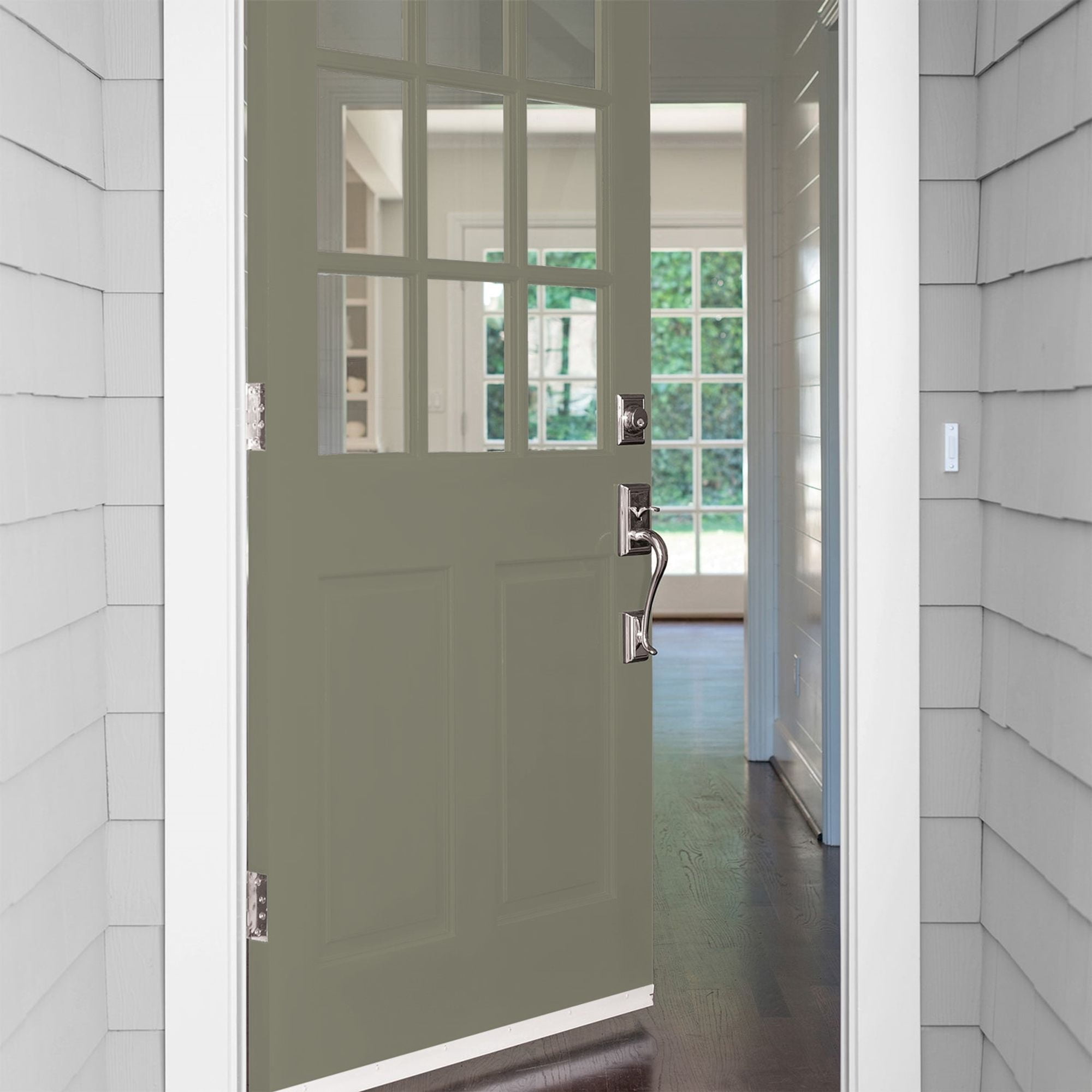 Glidden High Endurance Plus Autumn Gray Semi Gloss Exterior Paint and Primer, 1 Quart