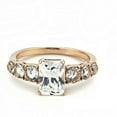 thumbnail image 2 of HeartsAndYou 2ct Radiant Moissanite Round Accents Solitaire Engagement Ring for Women 18k Rose Gold over Silver, 2 of 5