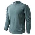 thumbnail image 1 of pstuiky Camisas de manga larga de invierno para hombre, Suéter de punto cálido de color sólido de moda informal para hombre, manga larga, top redondo Tops de hombre l, 1 of 8