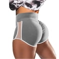thumbnail image 3 of Becikitc Women's Ruched Waist Yoga Shorts Breathable Polyester Blend High-Waist Booty Workout Pants, 1 Pack, 3 of 6