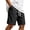 1-Black0618BB, variant on Mens Quick Dry Shorts Elastic Waist Drawstring Athletic Shorts Men Solid Color Loose Fit Men's Beach Shorts