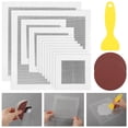 thumbnail image 2 of 12 Pcs Drywall Repair Kit, 4"/6"/12" Self Adhesive Mesh Patches with 2 Sanding Pads & 1 Scraper, Aluminum Dry Hole Repair Tools, Wall Repair Patch Kit for Ceiling, 2 of 7