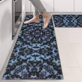 thumbnail image 2 of Kitchen Rugs Sets Of 2,Blue Abstract Pattern Anti Fatigue Kitchen Mat Rugs Non Slip Washable,Decorative Kitchen Floor Mats for Kitchen,Sink,Laundry,17"X47", 2 of 5