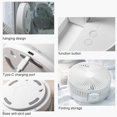 thumbnail image 4 of Kearding Cabezal de ventilador de que sacude 8.5W DC 2A / 5V Velocidad del viento Enfriador de aire silencioso Suministro de oficina Ventiladores de Accesorios para electrodomésticos 4000mA Blanco Kearding HA062685-01B, 4 of 6