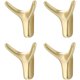 thumbnail image 1 of 4 ganchos de pared resistentes para colgar abrigos, mochilas, gancho decorativo para entrada, sala de estar, dormitorio, baño (Dorado), 1 of 5