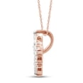 thumbnail image 3 of SAVEARTH DIAMONDS 1/2 Carat Round Cut Lab Created Moissanite Diamond Cross Pendant Necklace In 10K Solid Rose Gold Jewelry For Women With 18" Chain (G-H Color, VVS1 Clarity, 0.50 Cttw), 3 of 7